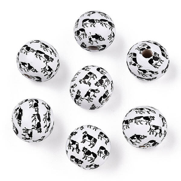 Printed Schima Wooden Beads