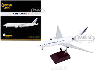 Boeing 777F Commercial Aircraft Air France Cargo White with Striped Tail Gemini 200 - Interactive Series 1/200 Diecast Model ...