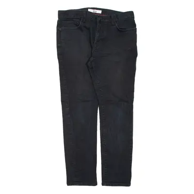 TOMMY HILFIGER Mens Jeans Black Slim Straight W33 L30