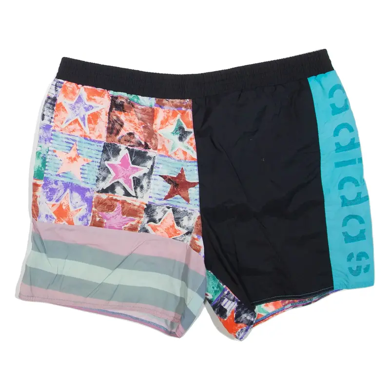 ADIDAS Mesh Lined Mens Swimming Shorts Black Crazy Pattern XL W38