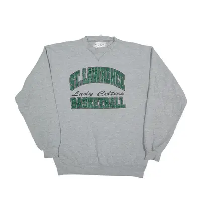 M.J. SOFFE St Lawrence Basketball Sweatshirt Grey Mens L
