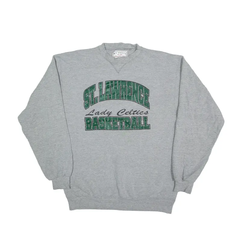 M.J. SOFFE St Lawrence Basketball Sweatshirt Grey Mens L