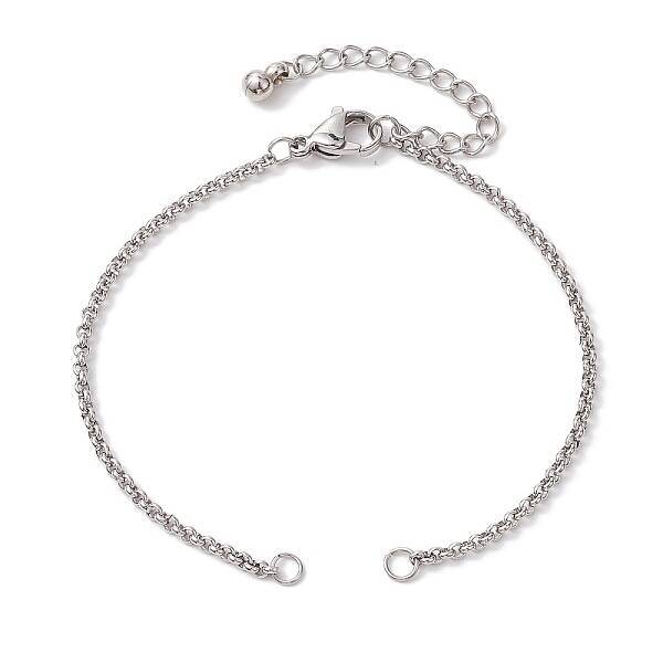 304 Stainless Steel Slider Bracelet Makings