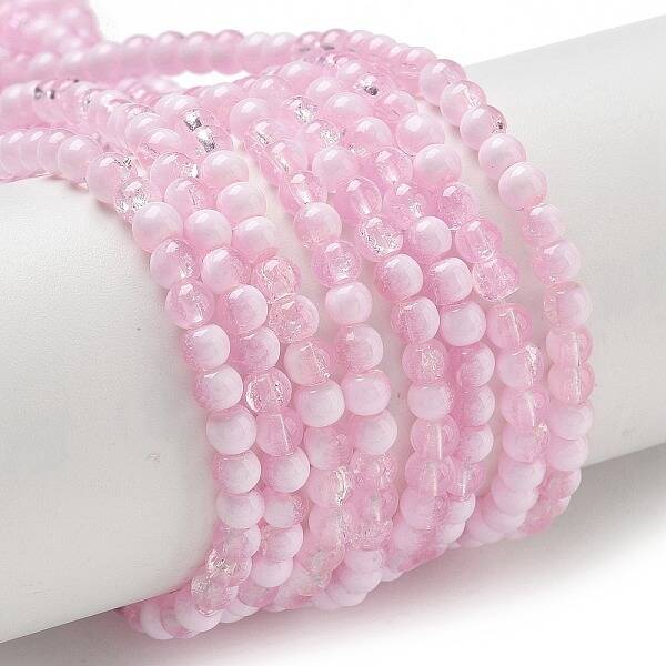 Crackle Glass Beads Strands