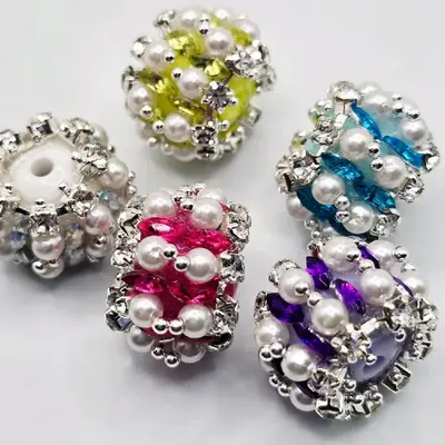 Fancy Rhinestone Bead Bundles for Jewelry Making Supplies DIY Beading Accessories Beaded Edge Sparkly Rhinestones for Craft P...