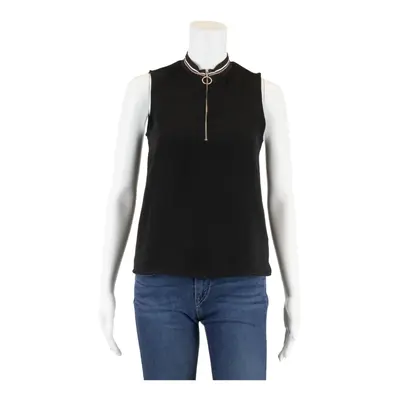 ZARA BASIC Top Black High Neck Sleeveless Womens XS