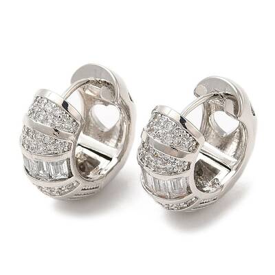 Rack Plating Brass Thick Hoop Earrings