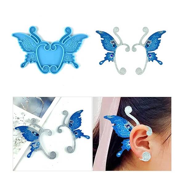 DIY Butterfly Shape Ear Cuffs Silicone Molds
