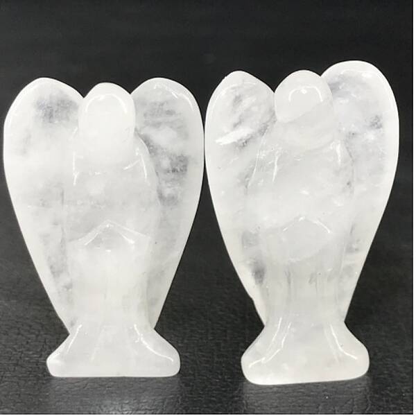Natural Quartz Crystal Carved Healing Angel Figurines