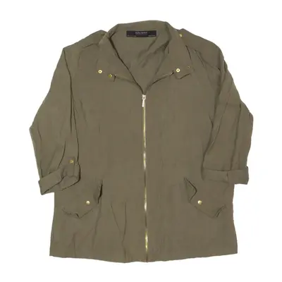 ZARA BASIC Lightweight 3/4 Sleeve Jacket Green Womens M