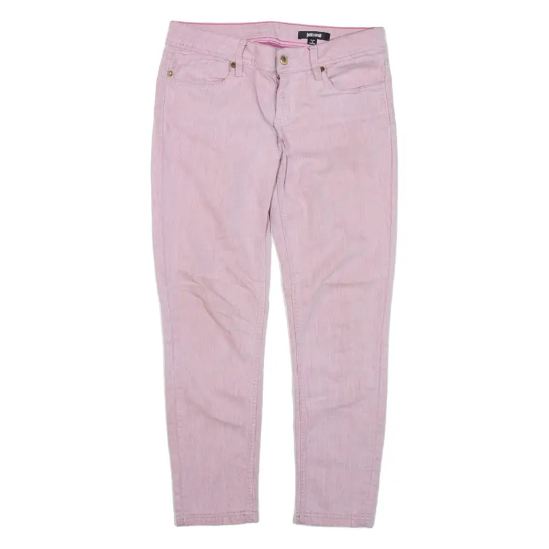 JUST CAVALLI Trousers Pink Slim Tapered Womens W28 L26