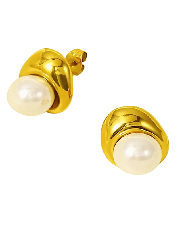 18K Pearl Stud Earrings - Lovelier Than Ever