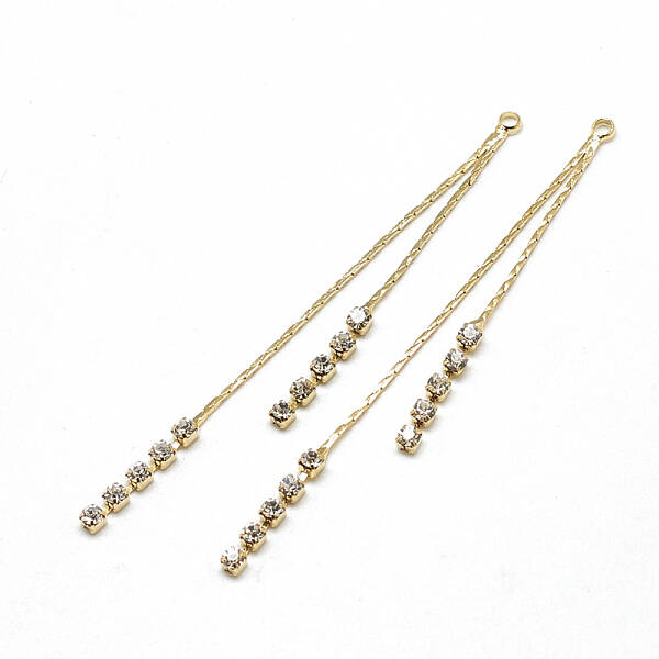 Brass Boston Link Chain Tassel Big Pendants