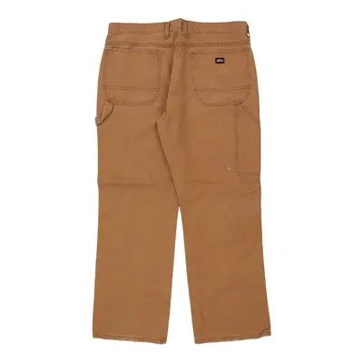 Dickies Carpenter Trousers - 38W 30L Brown Cotton