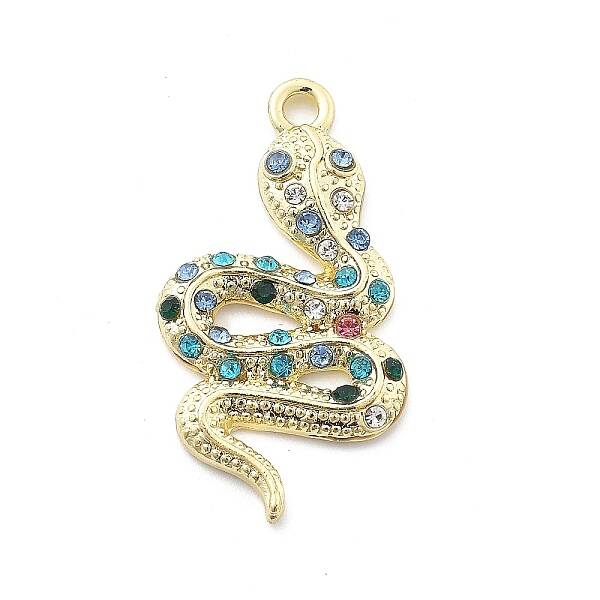 Snake Shape Alloy Rhinestone Pendants