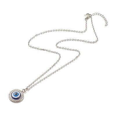 Non-Tarnish Stainless Steel Evil Eye Pendant Necklace for Women