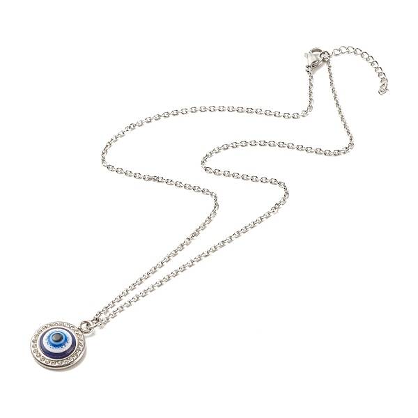 Non-Tarnish Stainless Steel Evil Eye Pendant Necklace for Women