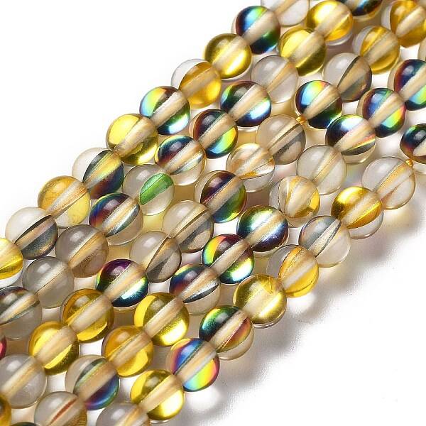 Synthetic Moonstone Beads Strands