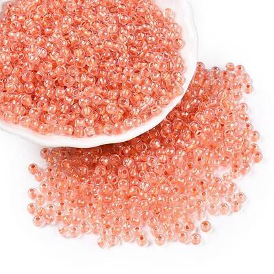 6/0 Transparent Inside Colours Glass Seed Round Beads