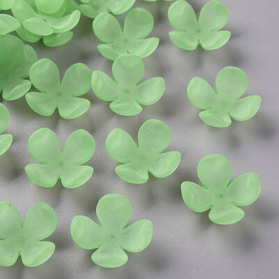 Frosted Acrylic Bead Caps