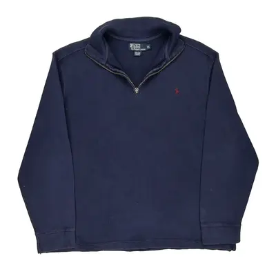Polo By Ralph Lauren 1/4 Zip - XL Blue Cotton