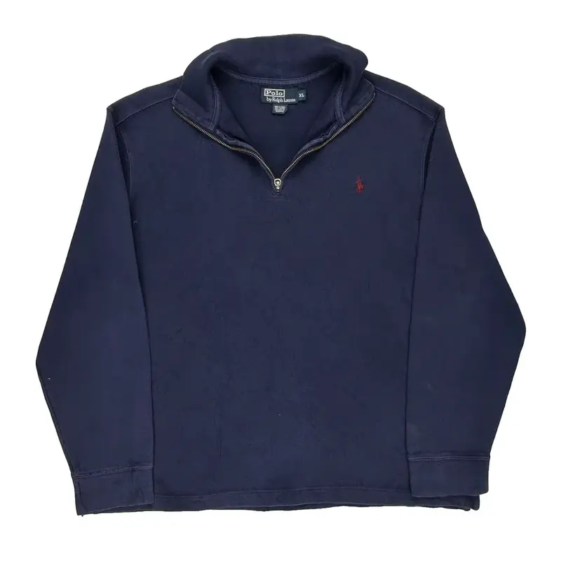 Polo By Ralph Lauren 1/4 Zip - XL Blue Cotton