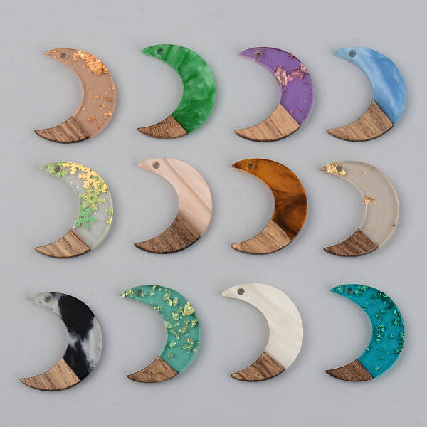 Resin & Walnut Wood Pendants