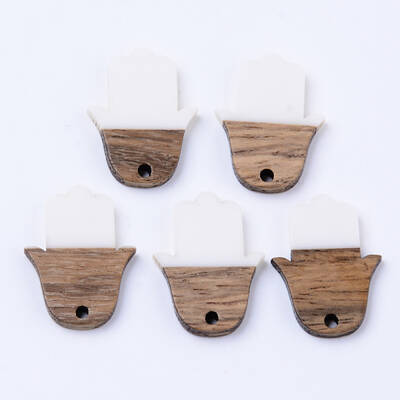 Resin & Walnut Wood Pendants