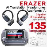 ERAZER XT82Pro Open Real-time Translation Earbuds, Built-in Mic Clear Call, Bass Stereo Earbuds, Translate into 135 languages...