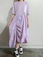 Women's Letter Print short Sleeve dress Women's Gradient Oversized T-shirt Ruffles Spaghetti strap Babydoll Dress Comfort Sum...