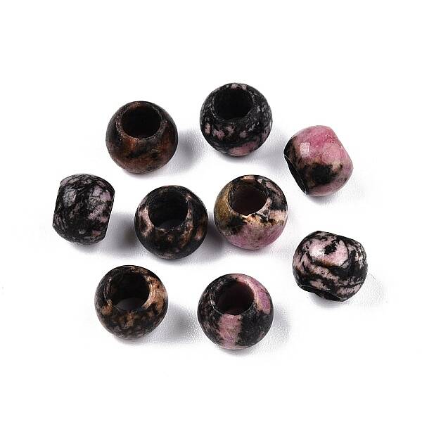 Natural Rhodonite European Beads