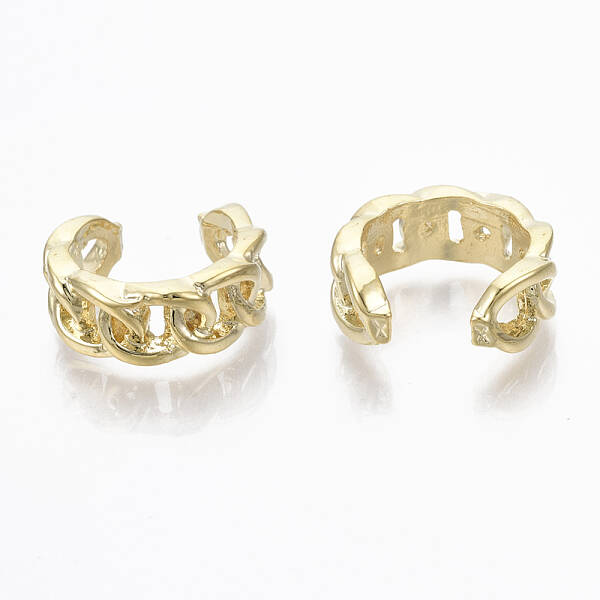 Brass Cuff Earrings
