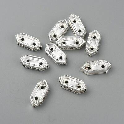 Brass Middle East Rhinestone Bridge Spacers