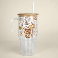 Sip-Sip Hooray! x Jenna Bariatric Bestie 32oz & 40oz Emotional Support Proffee Tumbler – Iced Coffee Bottle with Lid & Stra...