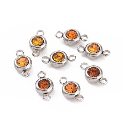 304 Stainless Steel Rhinestone Links Connectors