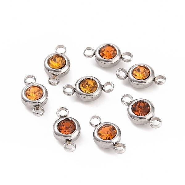 304 Stainless Steel Rhinestone Links Connectors