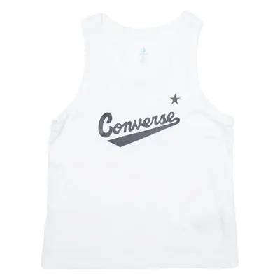 CONVERSE Womens Vest White Sleeveless S