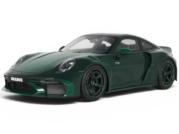 2024 Brabus 900 Rocket-R Green Metallic with Green Carbon Hood 1/18 Model Car by GT Spirit