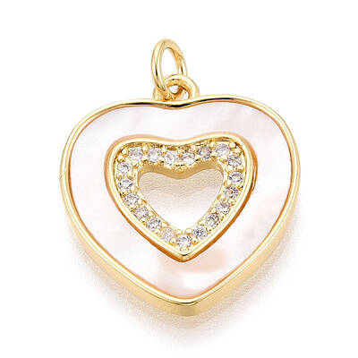 Brass Micro Pave Clear Cubic Zirconia Pendants