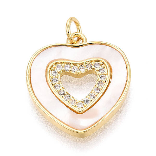 Brass Micro Pave Clear Cubic Zirconia Pendants