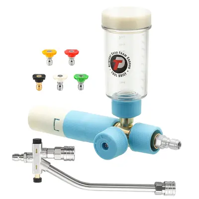 [SELL OFF AT A LOSS] Tool Daily Original Soap Foam Cannon for Pressure Washer 100 ML Bottle 5 Nozzle Tips 1/4\