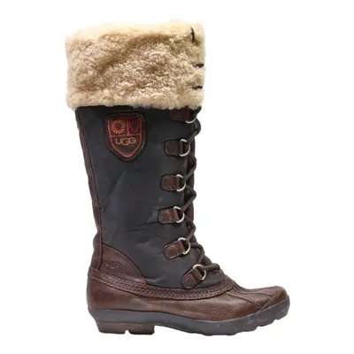 UGG Lace-Up Boots Brown Leather Womens UK 6