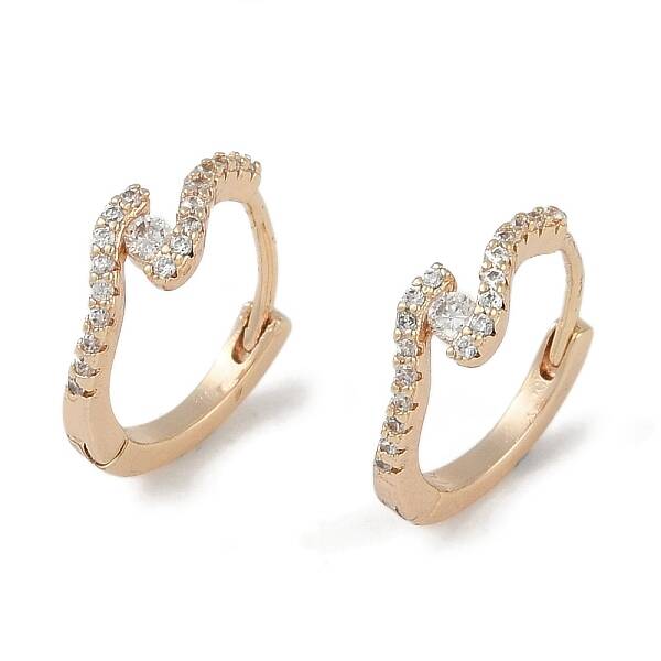 Clear Cubic Zirconia Hoop Earrings