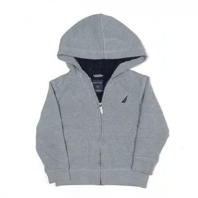 NAUTICA Fleece Lined Hoodie Grey Full Zip Boys S