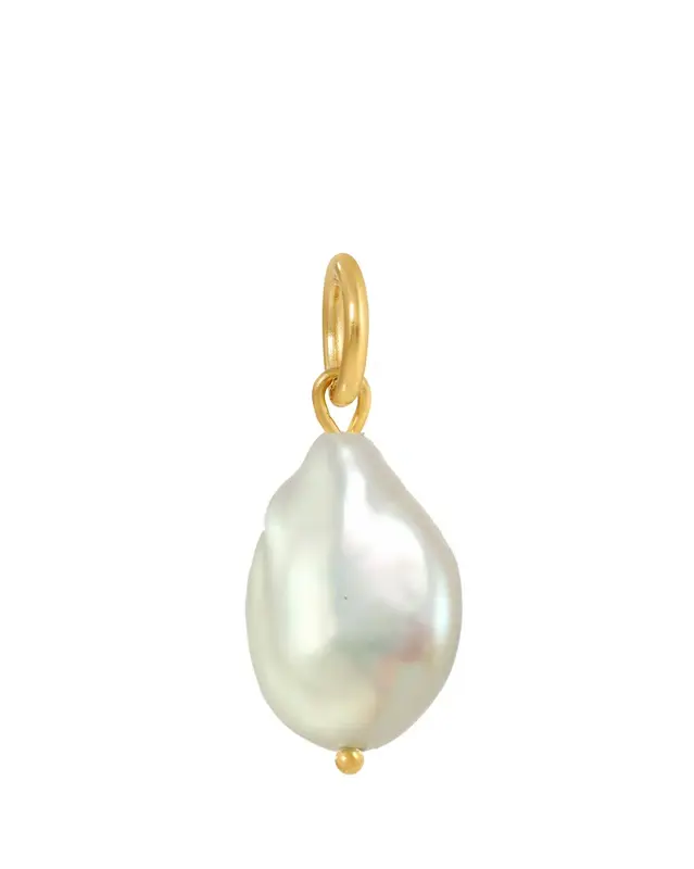 Drop Pearl Charm | Metal Color: Gold