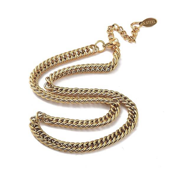 Ion Plating(IP) 304 Stainless Steel Cuban Link Chain Necklace