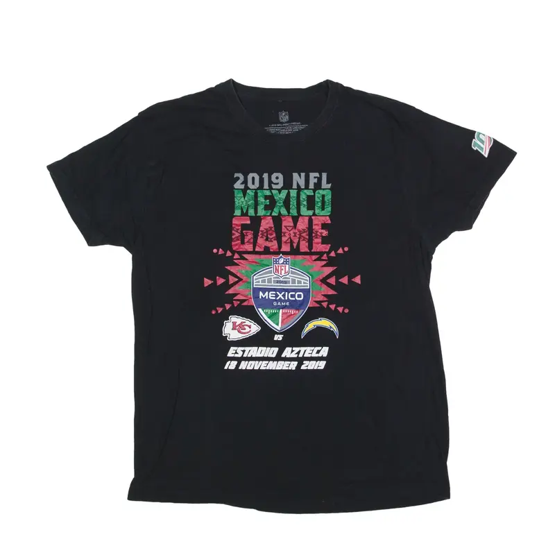 NFL 2019 Mexico Game USA T-Shirt Black Short Sleeve Mens M