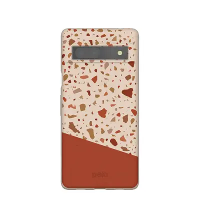 Seashell Clay Terrazzo Google Pixel 7a Case