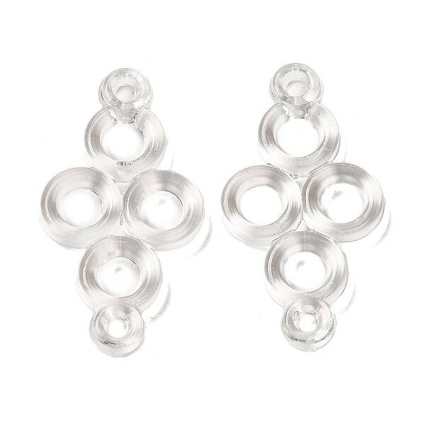 Transparent Acrylic Connector Charms
