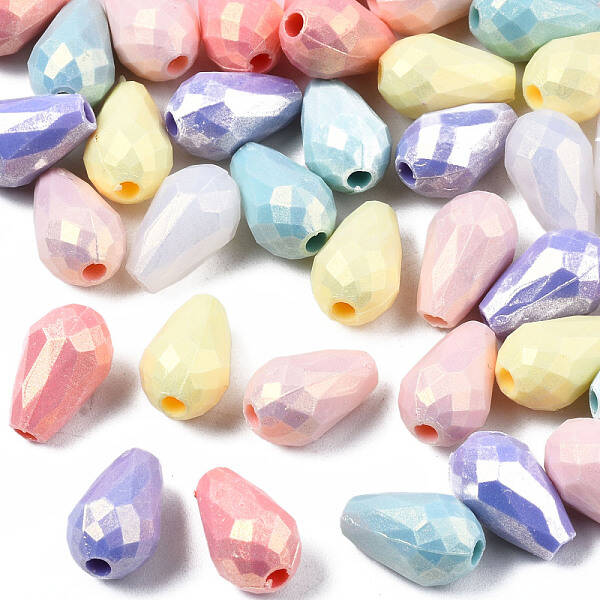 Spray Painted Acrylic Beads